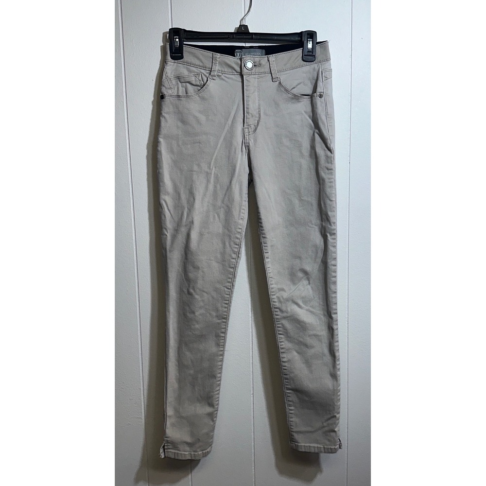 Wit & Wisdom Ab-Solution‎ Skinny Pants Tan Khaki Size 0 L103VMX2